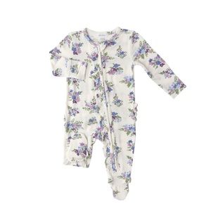 Angel Dear Baby Lily of the Nile Zipper Footie Ruffle Butt (6-9 months)